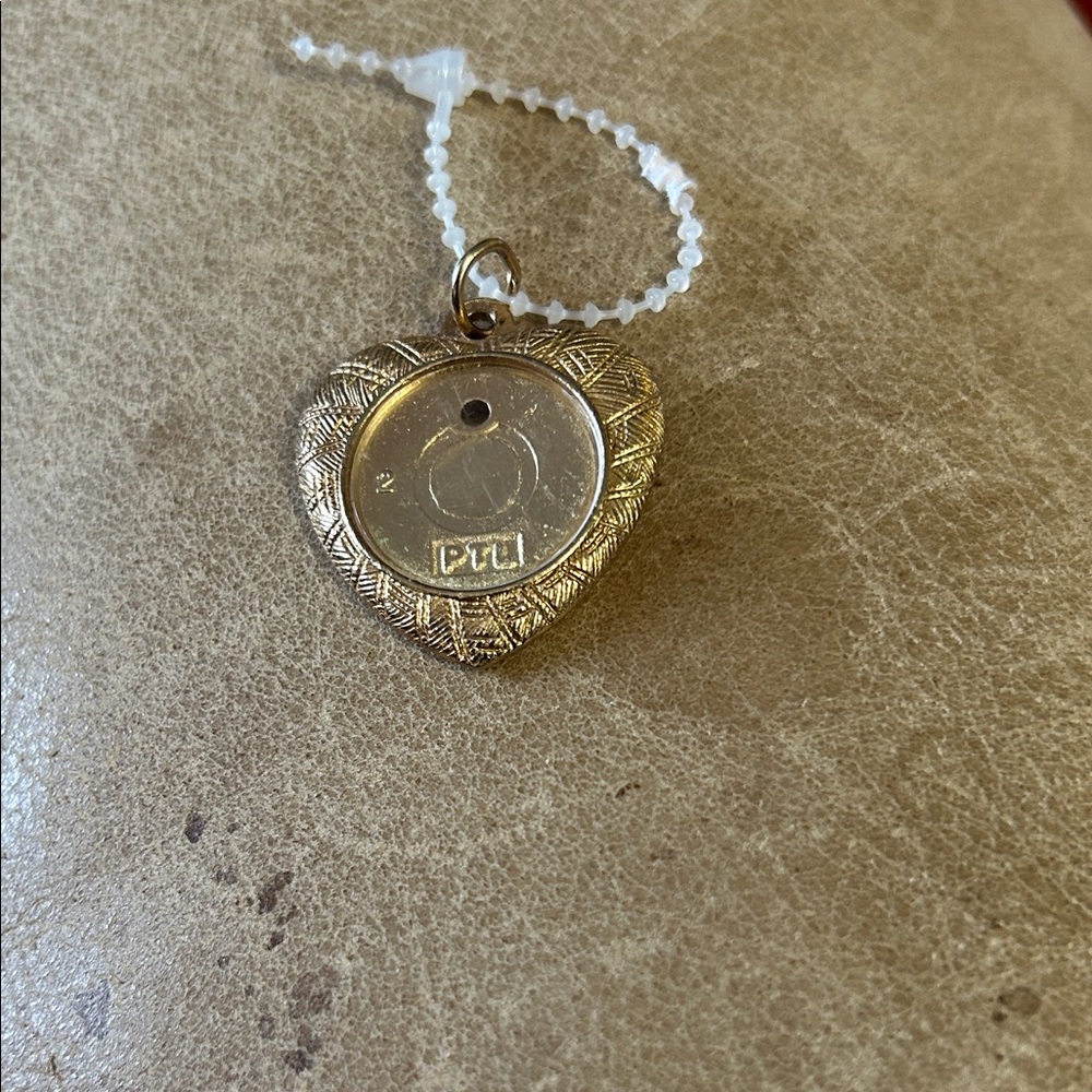 Estate Gold Heart Locket Necklace